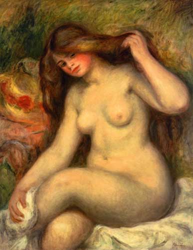 Painting Code#45926-Renoir, Pierre-Auguste - Large Bather with Crossed Legs