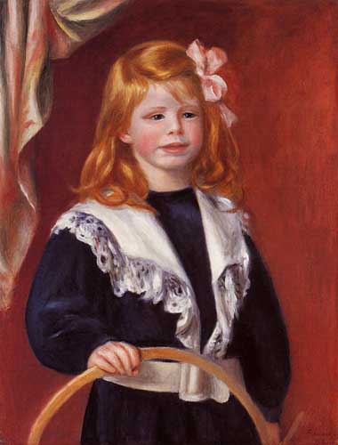 Painting Code#45962-Renoir, Pierre-Auguste - Portrait of Jean Renoir (AKA Child with a Hoop)