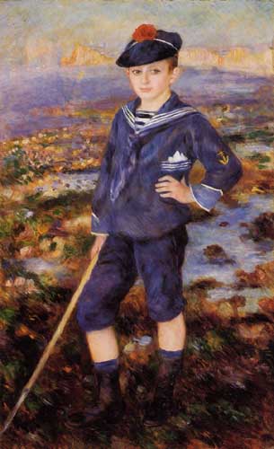 Painting Code#45972-Renoir, Pierre-Auguste - Sailor Boy (AKA Portrait of Robert Nunes)