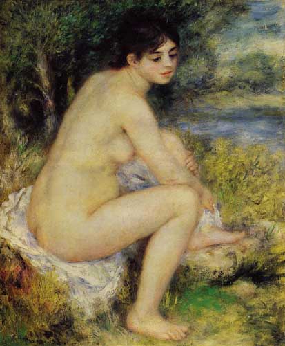 Painting Code#45975-Renoir, Pierre-Auguste - Seated Bather 