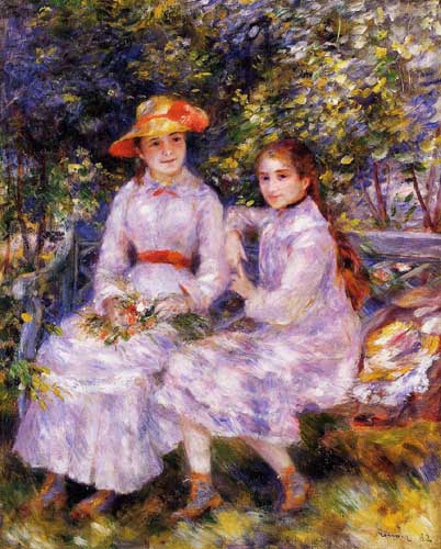 Painting Code#45991-Renoir, Pierre-Auguste - The Daughters of Paul Durand-Ruel (AKA Marie-Theresa and Jeanne)