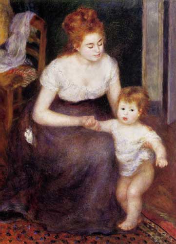 Painting Code#45993-Renoir, Pierre-Auguste - The First Step