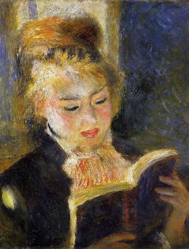 Painting Code#46001-Renoir, Pierre-Auguste - The Reader (AKA Young Woman Reading a Book)