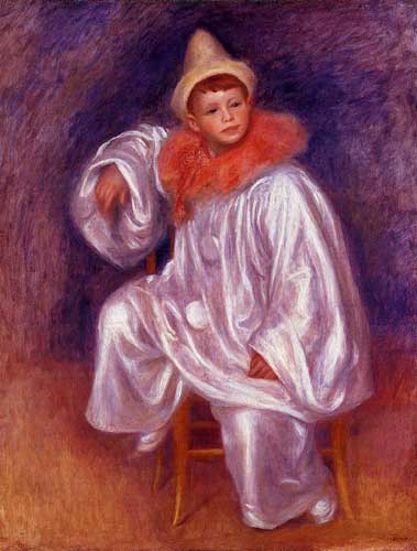 Painting Code#46005-Renoir, Pierre-Auguste - The White Pierrot (Jean Renoir)