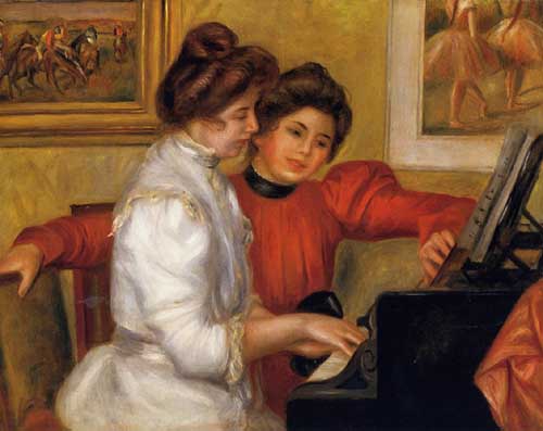 Painting Code#46025-Renoir, Pierre-Auguste - Young Girls at the Piano