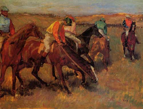 Painting Code#46089-Degas, Edgar - Before the Race