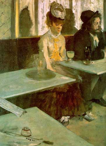 Painting Code#46101-Degas, Edgar - In a Cafe