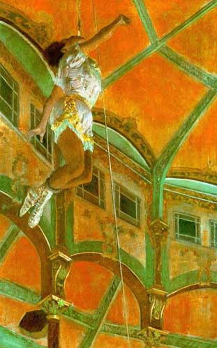Painting Code#46103-Degas, Edgar - Miss La La at the Cirque Fernando