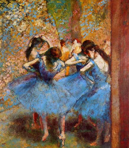 Painting Code#46107-Degas, Edgar - Dancers in Blue