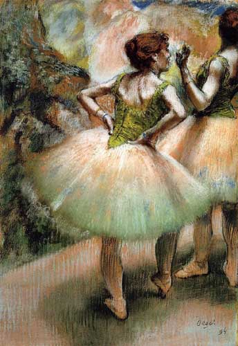Painting Code#46109-Degas, Edgar - Dancers, Pink and Green