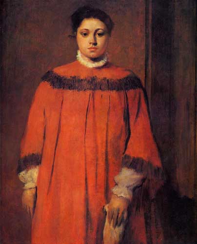 Painting Code#46118-Degas, Edgar - Girl in Red