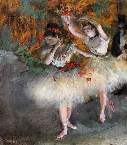 Painting Code#46151-Degas, Edgar - Two Dancers Entering the Stage