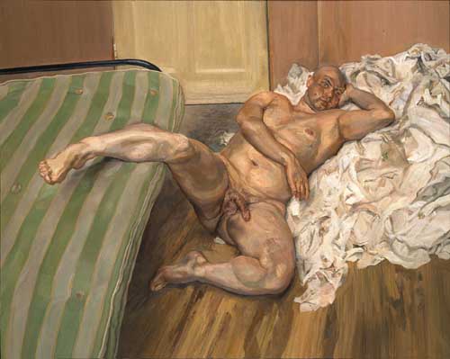 Painting Code#46165-Lucian Freud - Nude With Leg Up