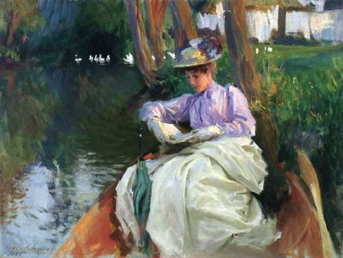 Painting Code#46200-Sargent, John Singer - By the River