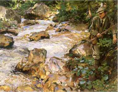 Painting Code#46212-Sargent, John Singer - Trout Stream in the Tyrol