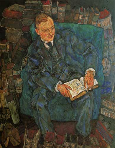 Painting Code#46230-Egon Schiele - Portrait of Dr. Hugo Koller