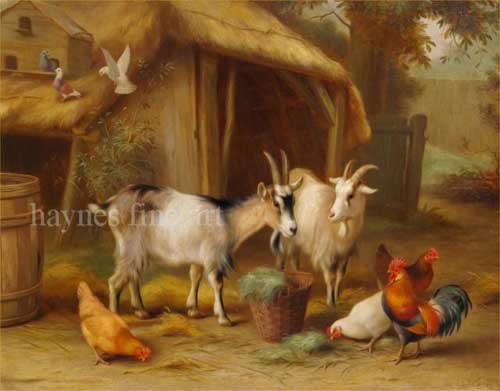 Painting Code#5036-Hunt, Edgar(UK) - Farmyard Gathering