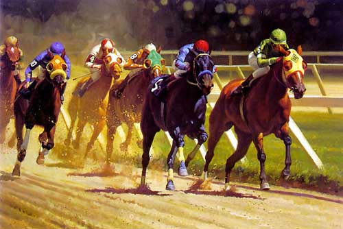 Painting Code#5478-Racing Horses
