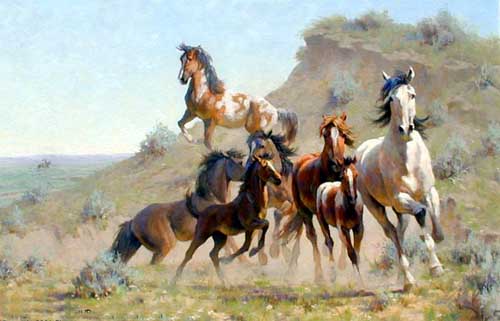Painting Code#5480-Galloping Horses