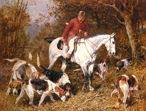 Painting Code#5679-John Emms - Gone to Earth Foxhunting