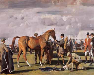 Painting Code#5825-Munnings, Sir Alfred James(UK) - The Red Prince Mare
