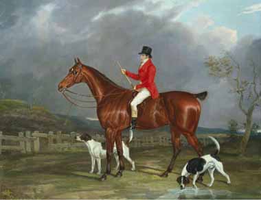 Painting Code#5828-Federico Ballesio - A Huntsman and Hounds