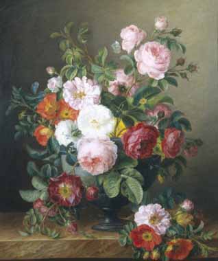 Painting Code#6049-Melanie De Comolera - Still Life of Roses