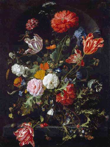 Painting Code#6120-Heem, Jan Davidsz de: Vase of Flowers