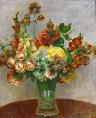 Painting Code#6265-Renoir, Pierre-Auguste - Flowers in a Vase