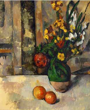 Painting Code#6468-Cezanne, Paul - Vase and Apples