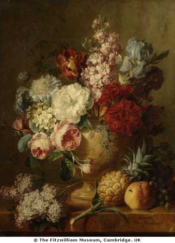 Painting Code#6520-Cornelis Spaendonck - Vasse of Flowers