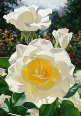 Painting Code#6533-Brian Davis - The Huntington Rose Garden