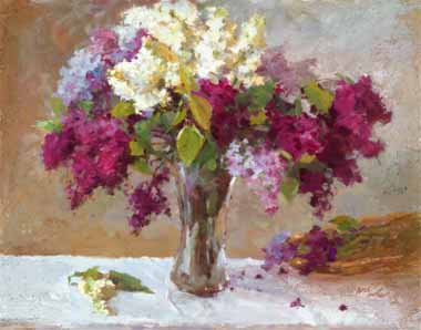 Painting Code#6579-Xiaogang Zhu - Elizabeth&#039;s Lilacs