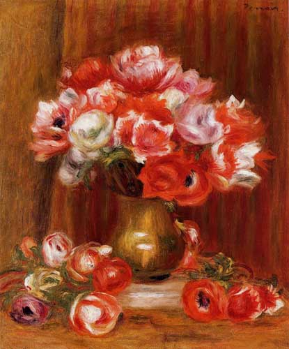 Painting Code#6749-Renoir, Pierre-Auguste - Anemones