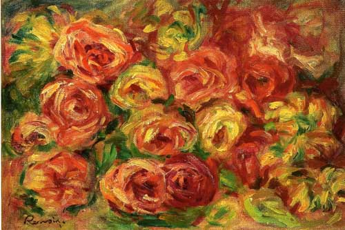 Painting Code#6750-Renoir, Pierre-Auguste - Armful of Roses