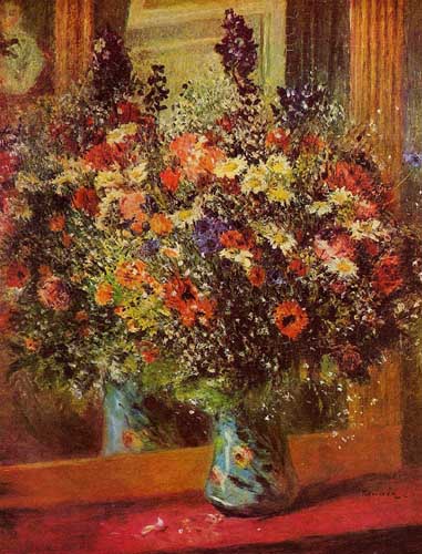 Painting Code#6752-Renoir, Pierre-Auguste - Bouquet in front of a Mirror