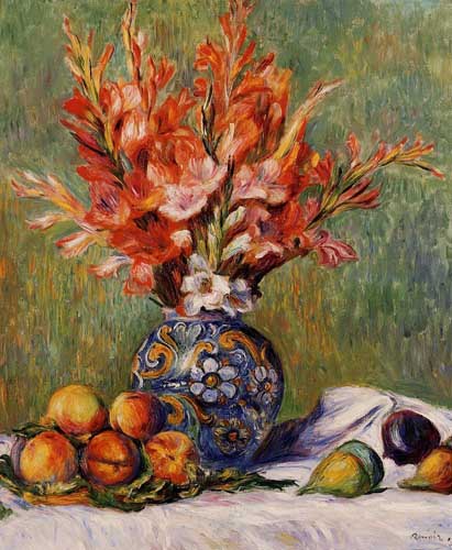 Painting Code#6760-Renoir, Pierre-Auguste - Flowers and Fruit