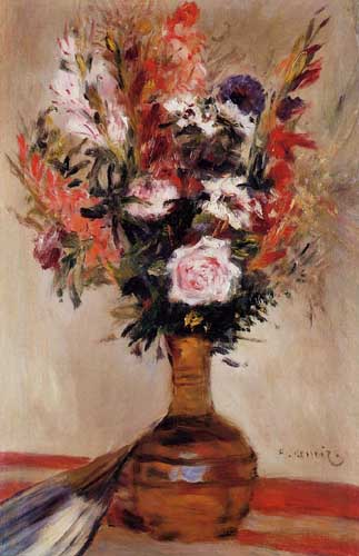 Painting Code#6770-Renoir, Pierre-Auguste - Roses in a Vase 