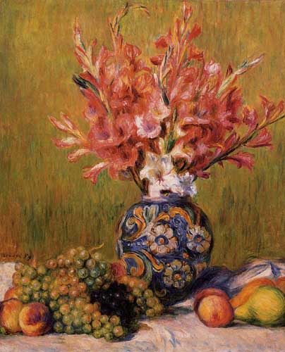 Painting Code#6773-Renoir, Pierre-Auguste - Still Life - Flowers and Fruit