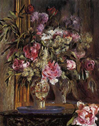 Painting Code#6776-Renoir, Pierre-Auguste - Vase of Flowers