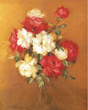 Painting Code#6794-Vernon Kerr - Red and White Flowers