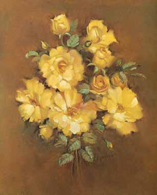 Painting Code#6797-Vernon Kerr - Yellow Flowers