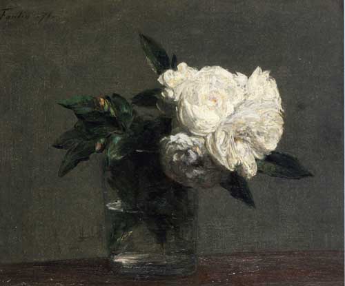 Painting Code#6836-Henri Fantin-Latour - Roses 
