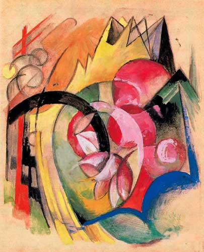 Painting Code#70213-Marc, Franz  - Colour Flowers (Abstract Forms)