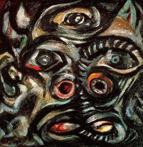 Painting Code#70300-Jackson Pollock - Head