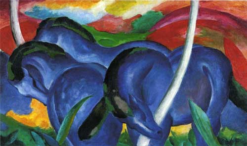 Painting Code#70327-Marc, Franz (German) - The Large Blue Horses