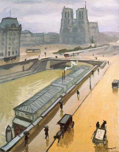 Painting Code#70444-Albert Marquet - Rainy Day in Paris