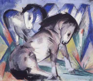 Painting Code#70623-Marc, Franz  - Two Horses