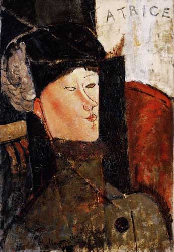 Painting Code#70798-Modigliani, Amedeo - Portrait of Beatrice Hastings