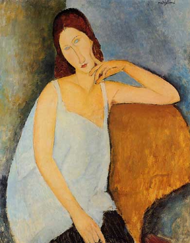 Painting Code#70804-Modigliani, Amedeo - Portrait of Jeanne Hebuterne